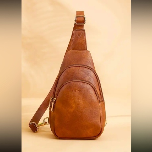 Jenny Louise Boutique Handbags - Brown / Black / White / Tan Vegan Leather Crossbody Bag